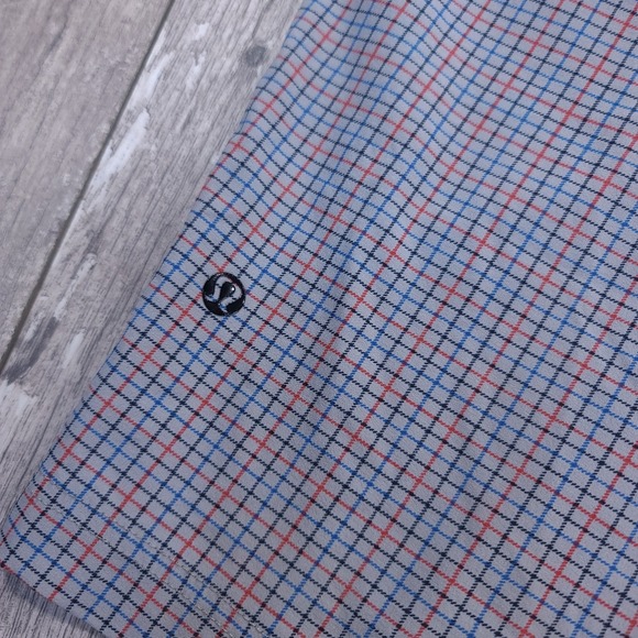 Lululemon Mens Gray Kahuna Shorts Size 36 Check Golf Performance Stretch B - Picture 6 of 7